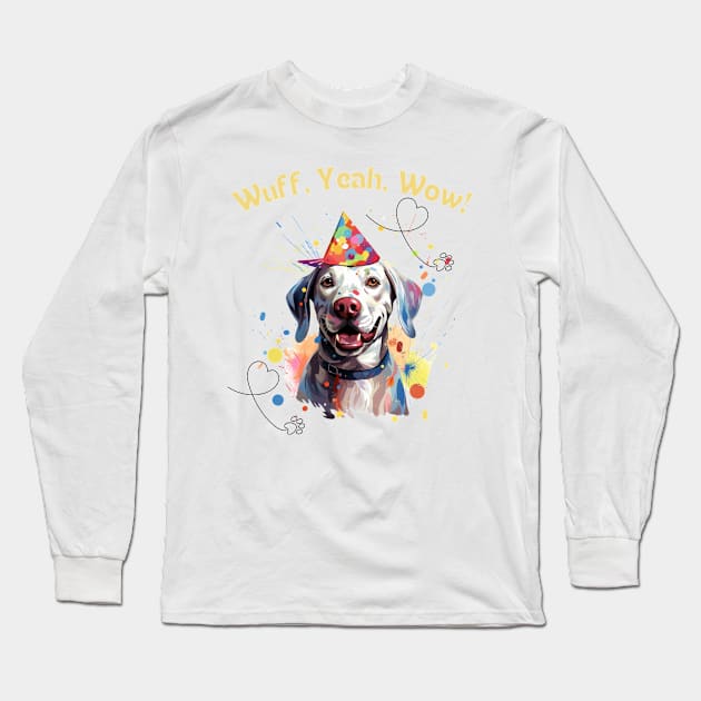 Woofy Adventure - Funny Dog Design Long Sleeve T-Shirt by NedisDesign